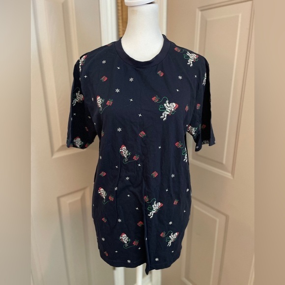 Eighty Eight Other - Eighty Eight men’s navy blue Christmas tee with Santa skull spacemen. Size M.